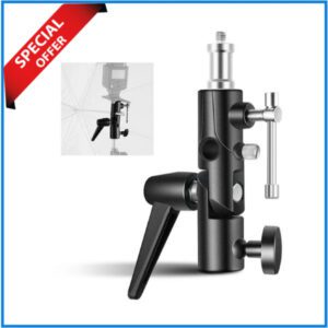 NEEWER H-Type Mount Camera Flash Holder for Speedlite, Umbrella & Softbox – Black