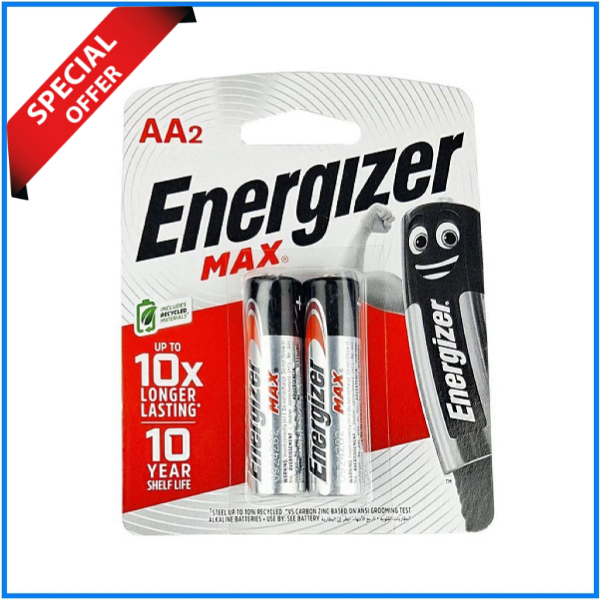 Energizer max AA Alkaline 1.5V Battery - (1 Pair)