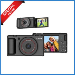 SJCAM ZV200 5K 80MP Flip Screen Digital Compact Camera - Black