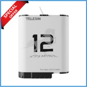 TELESIN GP-HPB-012 Stamina 1720mAh Lithium-Ion Battery for GoPro HERO 9/10/11/12 -  Black