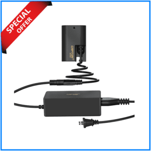 CAPTOR S-AC83-E6 Camera Analog Dummy Battery for Canon LP-E6 Series Cameras - Black