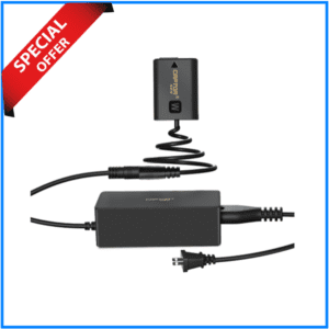 CAPTOR S-AC83-FW50 Camera Analog Dummy Battery for Sony NP-FW50 Series Cameras - Black