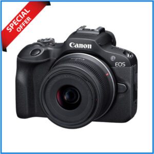 Canon EOS R100 Mirrorless Camera with RF-S 18-45mm f/4.5-6.3 IS STM Lens Kit - Black