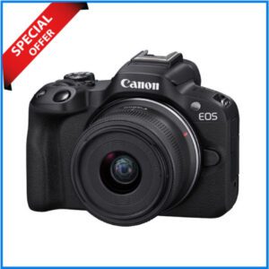 Canon EOS R50 Mirrorless Camera with RF-S 18-45mm f/4.5-6.3 IS STM Lens Kit - Black