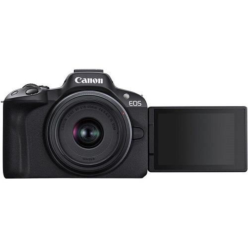 Canon EOS R50 Mirrorless Camera with RF-S 18-45mm f/4.5-6.3 IS STM Lens Kit - Black - Image 3