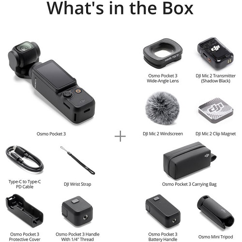 DJI Osmo Pocket 3 Creator Combo Gimbal Camera- Black - Image 8