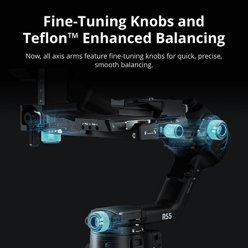 DJI RS 5 Handheld Camera Gimbal Stabilizer - Black - Image 5