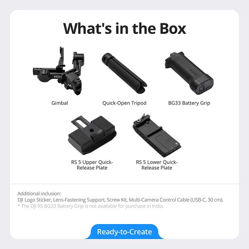 DJI RS 5 Handheld Camera Gimbal Stabilizer - Black - Image 8