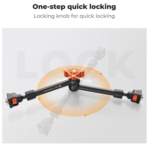 K&F Concept KF31.200 11-inch Multi-Functional 360° Ball Head Magic Arm Only – Black - Image 6