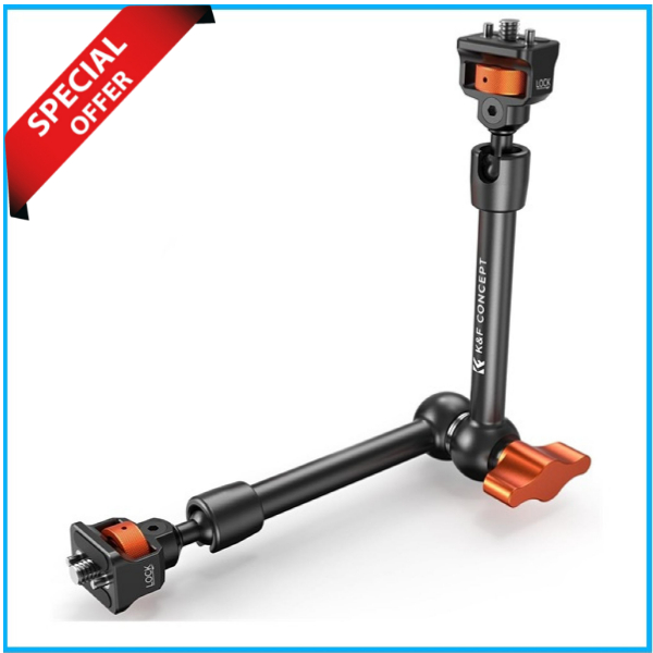 K&F Concept KF31.200 11-inch Multi-Functional 360° Ball Head Magic Arm Only – Black