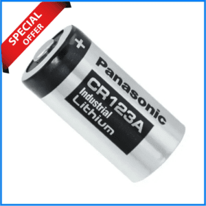 Panasonic CR123A Lithium Battery - Black