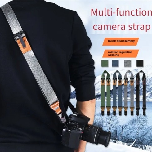 YE Adjustable Quick Release Shoulder Sling Camera Strap (35mm) - Blue/Green/Grey/Black - Image 2
