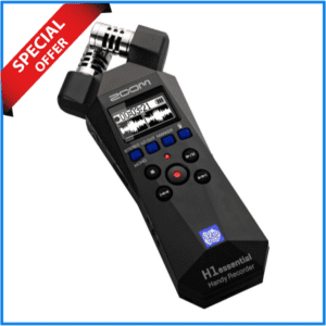 Zoom H1essential 2-Track 32-Bit Float Portable Audio Recorder - Black