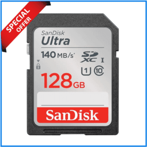 SanDisk 128GB 140MB/s Ultra SDXC Memory Card - Black