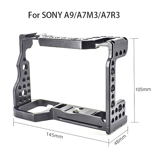 YE Full-Cage for Sony Alpha a7 III/ a7R III/ a9 Cameras - Black - Image 2