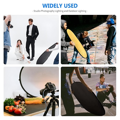 GODOX RFT-05 5-in-1 Oval Foldable Lighting Reflector with Carrying Bag (100x150cm) - (Translucent, Silver, Gold, White and Black) - Image 3