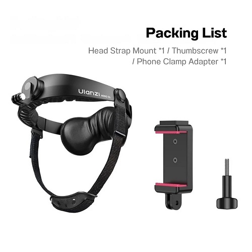 Ulanzi Hero-01 Head Strap Mount for Action Cameras & Smartphone - Black - Image 5