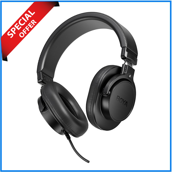 BOYA HP3 Over-Ear Monitoring Headphone – Black