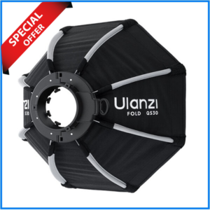 Ulanzi FOLD QS-30 Mini Bowens Mount Octagon Softbox (30cm) - Black