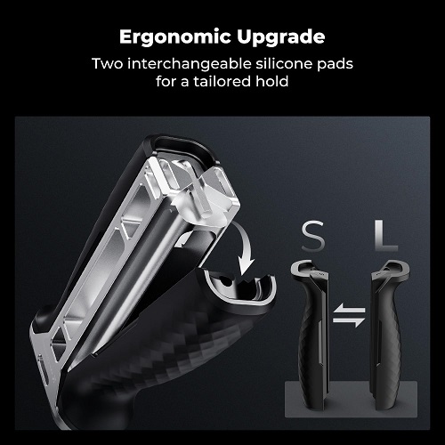 K&F Concept KF31.235 Universal Aluminum Camera Cage Side Handle with Arri NATO Rail Mount System - Grey - Image 6