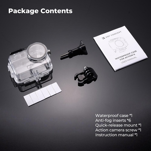 K&F Concept KF12.0048 Waterproof Underwater Housing Case for Osmo Action 6 Cameras - White - Image 7