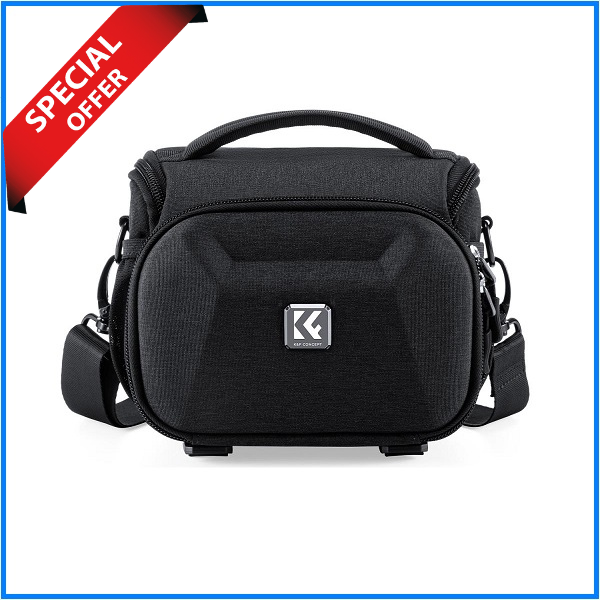 K&F Concept KF13.222 Waterproof Crossbody Quick Access Hard Shell Camera Sling Bag (Size S) - Black