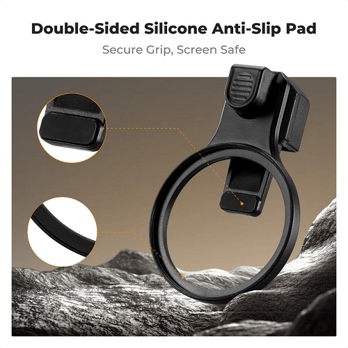 K&F CONCEPT KF15.0025 Press-On 58mm Smartphones Filter Adapter – Black - Image 5