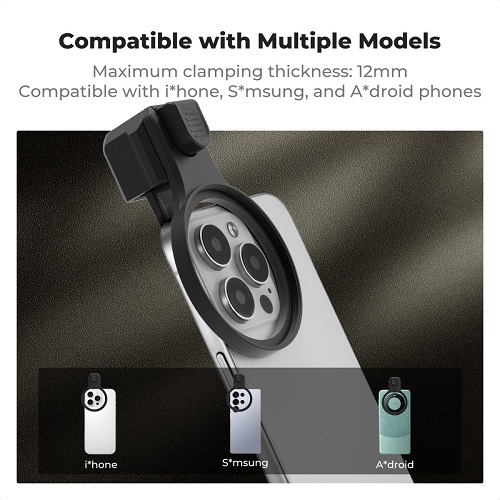 K&F CONCEPT KF15.0025 Press-On 58mm Smartphones Filter Adapter – Black - Image 2