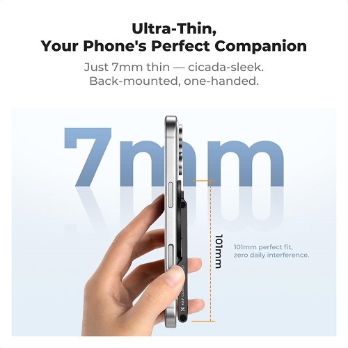 K&F Concept KF15.0043 Aluminium Alloy Magnetic Smartphone Tripod - Black - Image 8