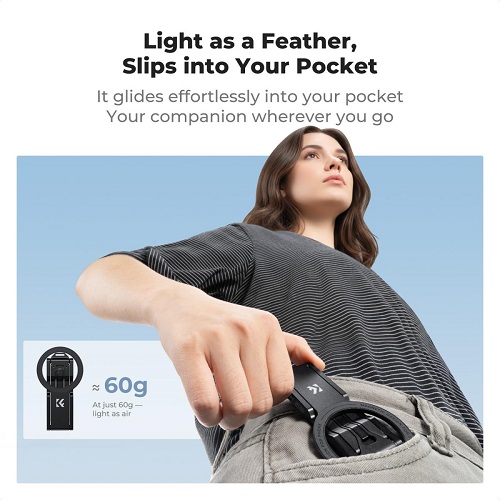 K&F Concept KF15.0043 Aluminium Alloy Magnetic Smartphone Tripod - Black - Image 7