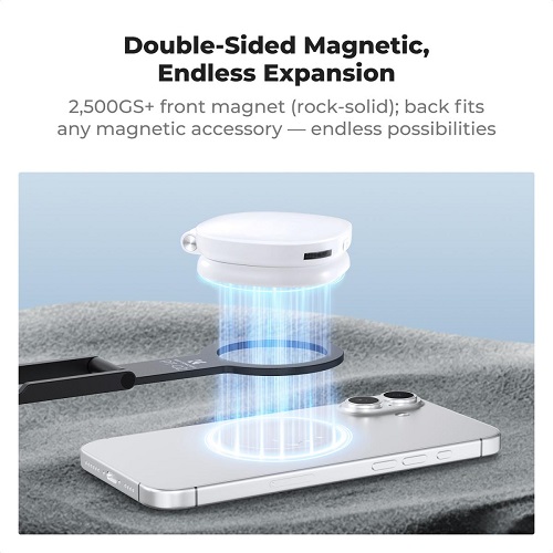K&F Concept KF15.0043 Aluminium Alloy Magnetic Smartphone Tripod - Black - Image 4