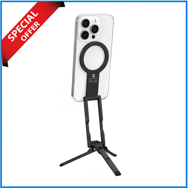 K&F Concept KF15.0043 Aluminium Alloy Magnetic Smartphone Tripod - Black