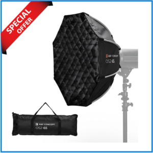 K&F Concept KF18.0015 Bowens Mount Quick Folding Octagonal Softbox with Honeycomb Grid (26