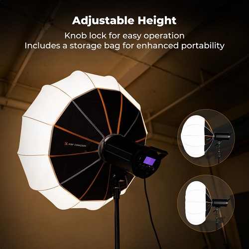 K&F Concept KF18.0023 Bowens Mount Modifier Quick Release Lantern Softbox (26
