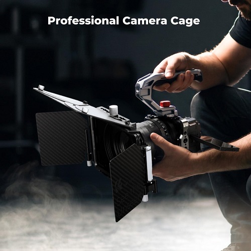 K&F Concept KF31.241 Aluminum Alloy Full Camera Cage for Sony ZV-E10 II Cameras - Black - Image 2