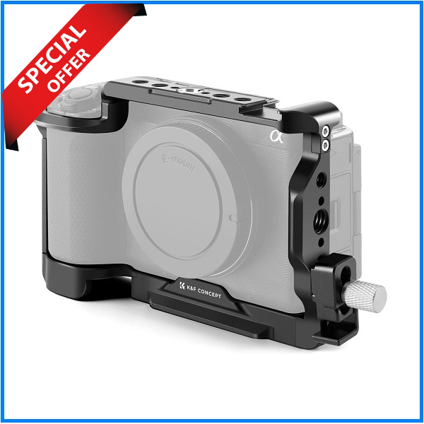 K&F Concept KF31.242 Aluminum Alloy Full Camera Cage for Sony ZV-E1 Cameras - Black