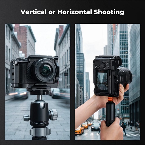 K&F Concept KF31.242 Aluminum Alloy Full Camera Cage for Sony ZV-E1 Cameras - Black - Image 4