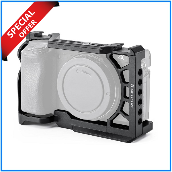 K&F Concept KF31.245 Aluminum Alloy Full Camera Cage for Sony a6500/a6400/a6300/a6000 Cameras - Black