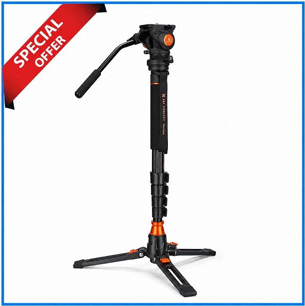 K&F Concept KF0906.0101.0010 MS-79 Professional Video Monopod - Black