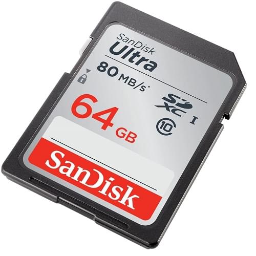 SanDisk 64GB 80MB/s Ultra UHS-I SDXC High-Speed Full HD Video Professional Memory Card - Black - Image 2