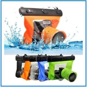 BINGO IPX8 Waterproof Underwater Professional Camera Housing Case & Camera Rain Cover - Black