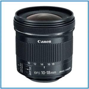 Canon EF-S 10-18mm f/4.5-5.6 IS STM Wide Angle Professional Zoom Lens for Photo & Video - Black