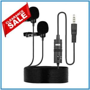 BOYA BY-M1DM Dual Omni Directional Universal Lavalier Microphone for Camera and Smartphone
