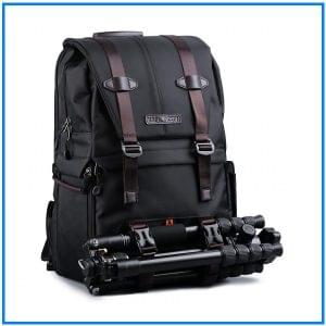 K&F Concept KF13.092 Multifunctional Waterproof Professional Camera Backpack with Laptop Chamber for Outdoor Travel Photo and Video – Black