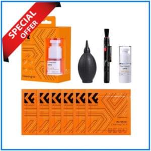 K&F Concept SKU.1618A 4-in-1 Professional Camera Lens Cleaning Kit for Optical Equipment - Black
