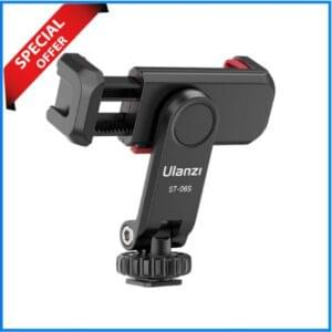 Ulanzi ST-06S Multi-Functional Adjustable Locking System Cold Shoe Smartphone Holder - Black