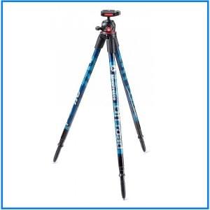 Manfrotto Offroad Aluminum Portable Professional Travel Camera Tripod with Ball Head - Blue