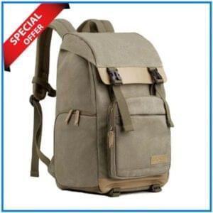 K&F Concept KF13.122 Multifunctional Waterproof Professional Camera Backpack with Removable Camera Case & Laptop Chamber – Khaki
