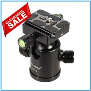 Manbily KF-0 Aluminum Alloy 360° Camera Tripod Professional Ball Head - Black