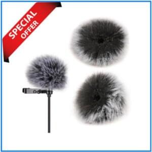Ye Professional Furry Windscreen Dead Cat Windshield for Lavalier Microphones - Grey